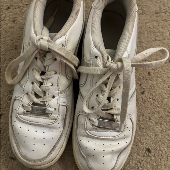 White Nike Air Force 1s - Picture 2 of 4